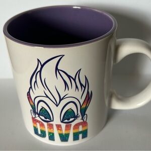 DISNEY RAINBOW PRIDE URSULA DIVA LITTLE MERMAID COFFEE MUG 20 OZ